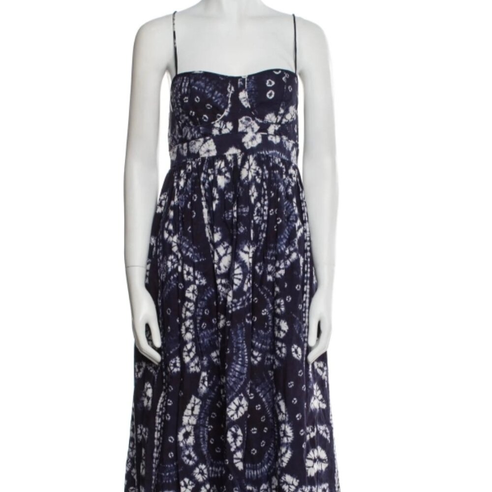 NWOT ULLA JOHNSON Mariza Dress in Indigo $845 - Picture 7 of 9